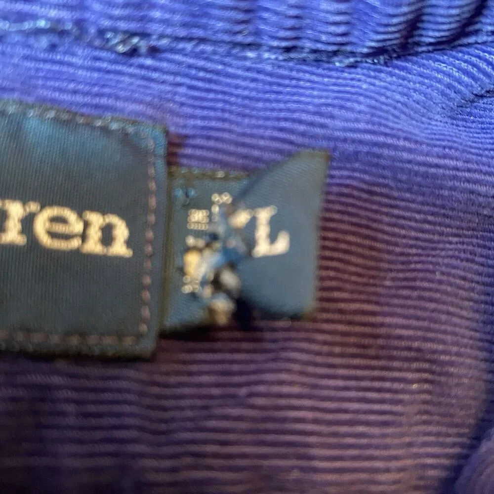 Ralph Lauren Shirt Mens XL Custom Fit Purple Pony Corduroy Classic Button - Picture 3 of 6